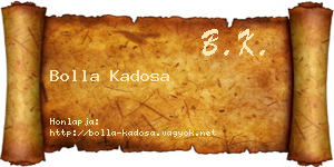 Bolla Kadosa névjegykártya